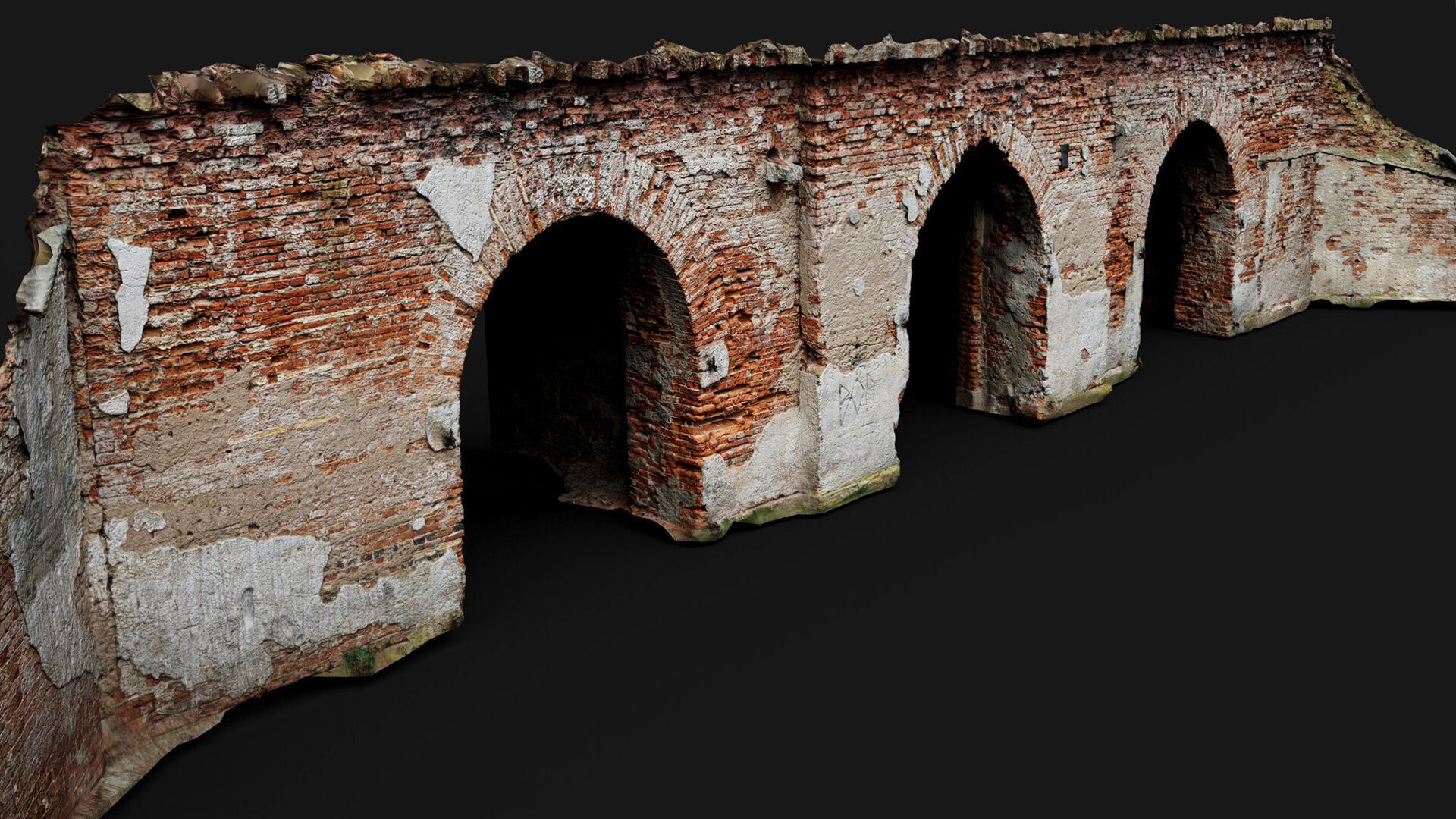 ruins entrance facade abandoned fortress pt5 photogrammetry Low-poly 3D model_3