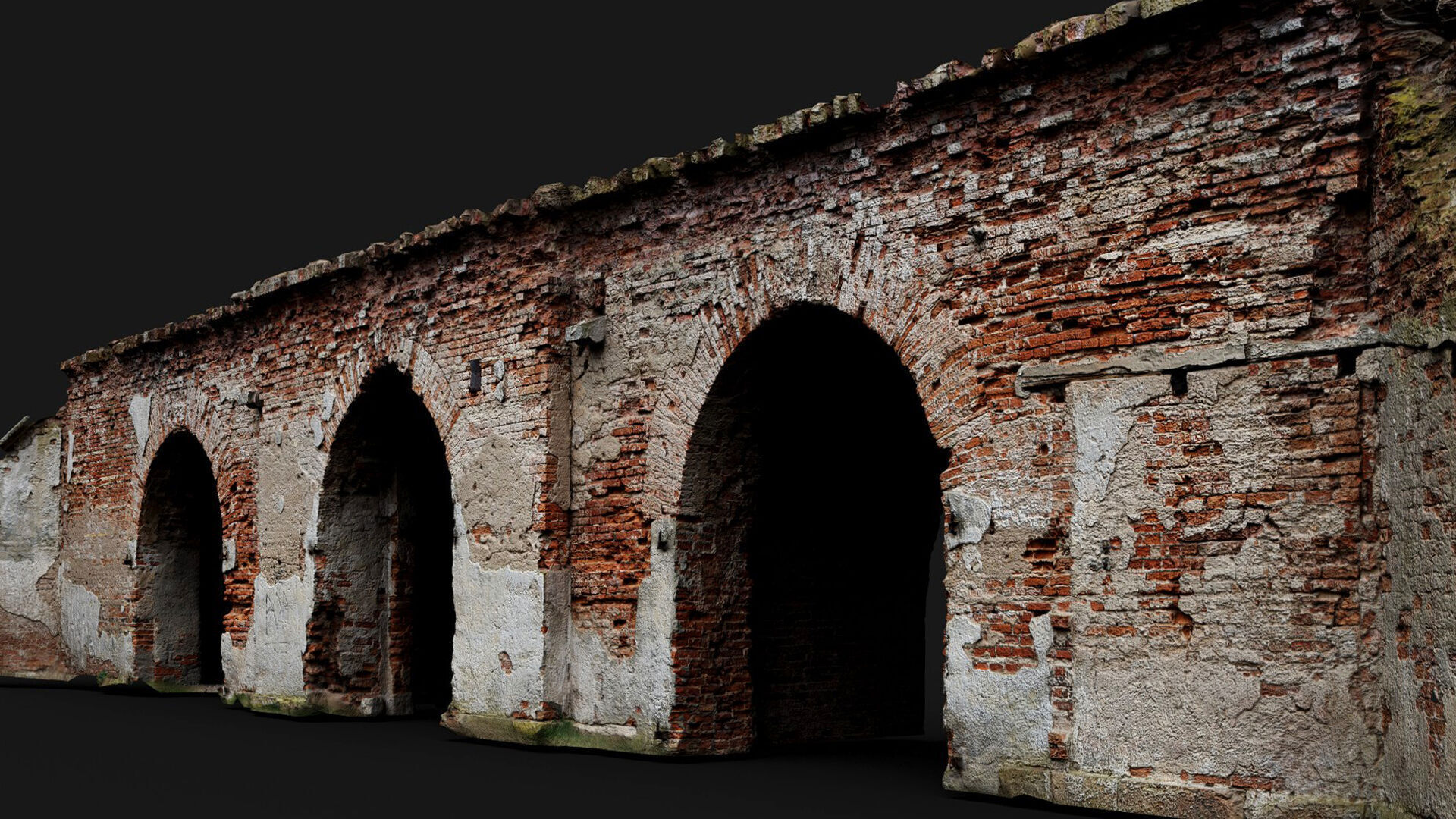ruins entrance facade abandoned fortress pt5 photogrammetry Low-poly 3D model_2