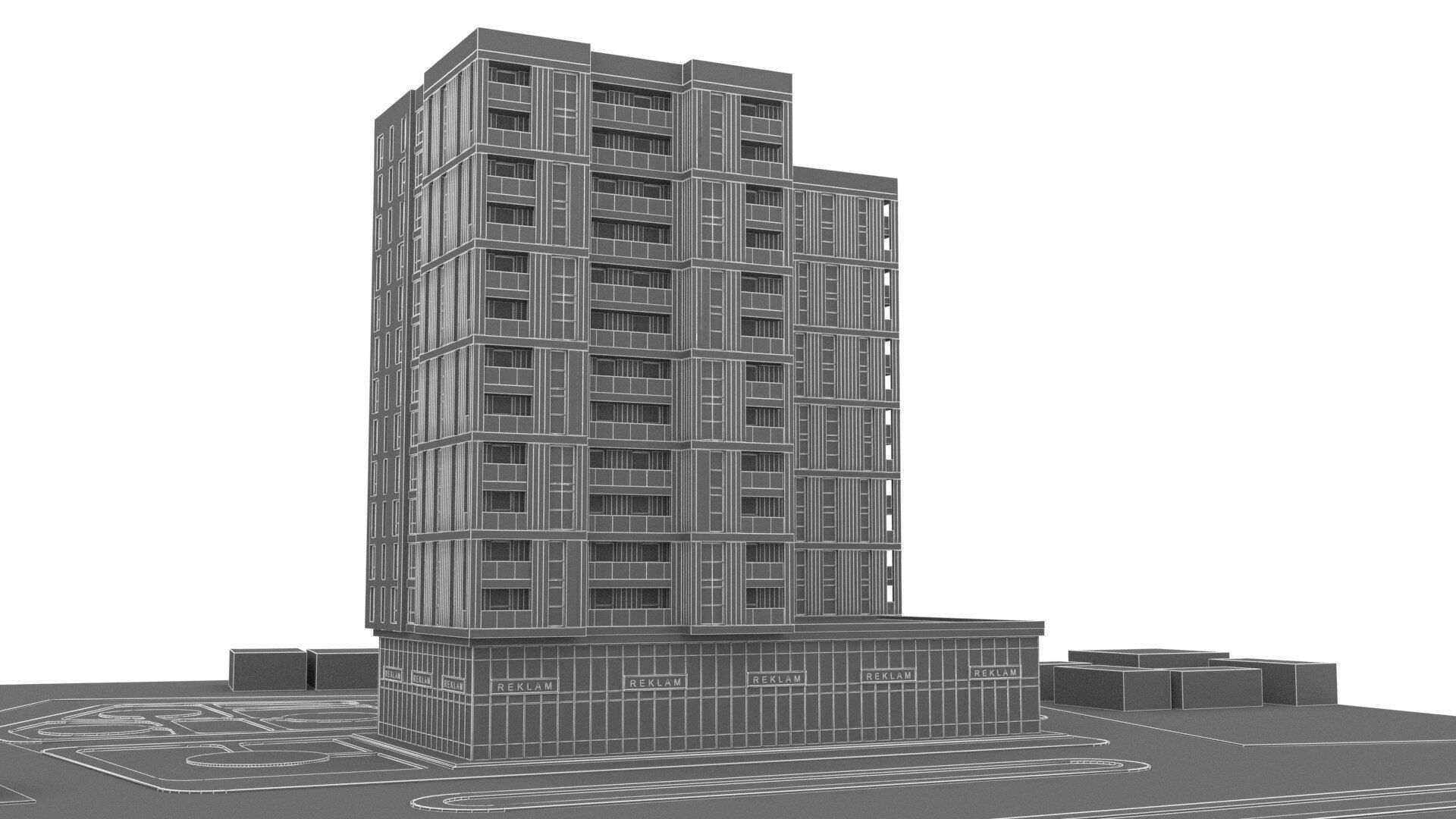 residential Low-poly 3D model_12