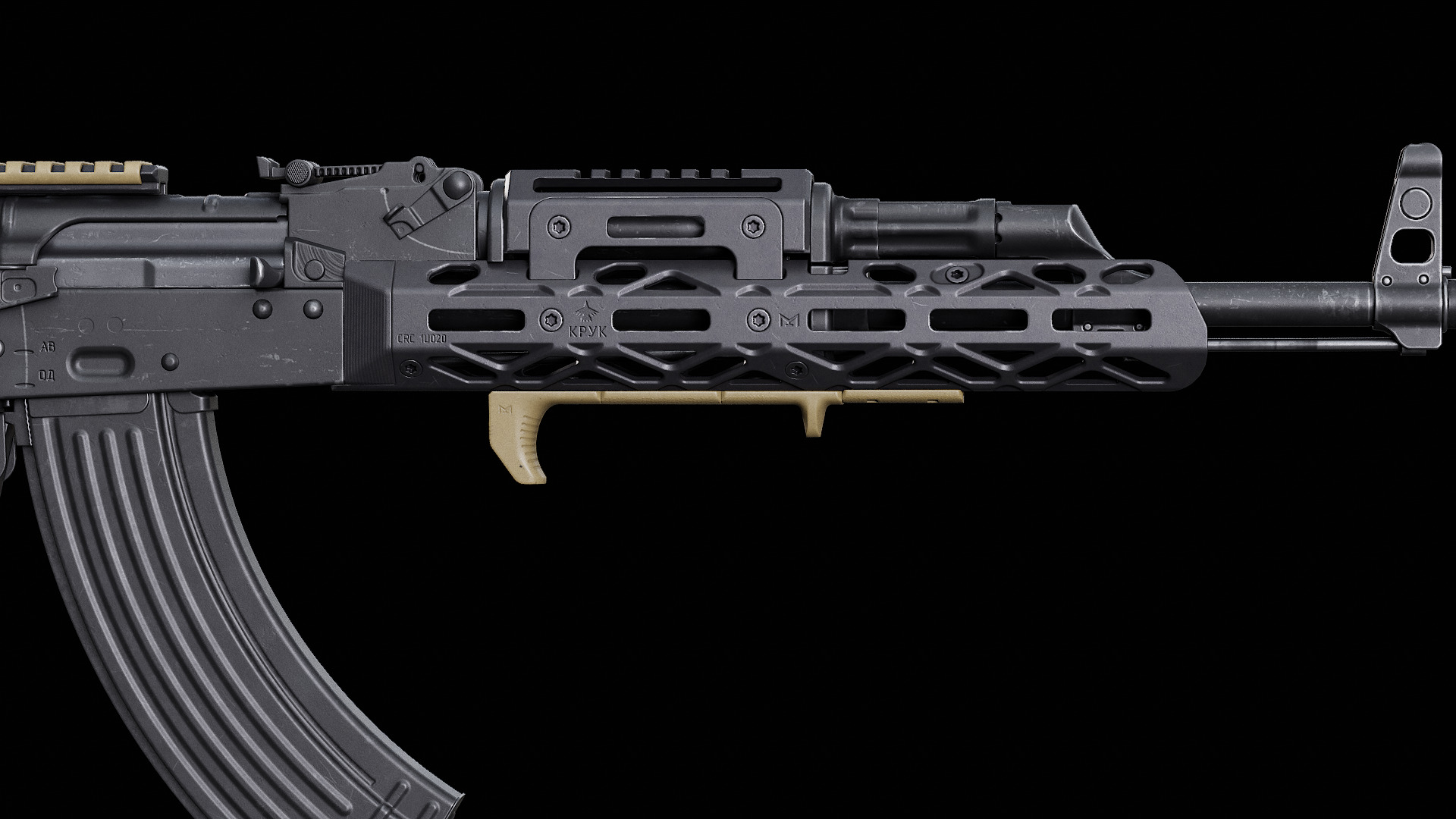 Magpul M-LOK Hand Stop Kit Low-poly 3D model_7