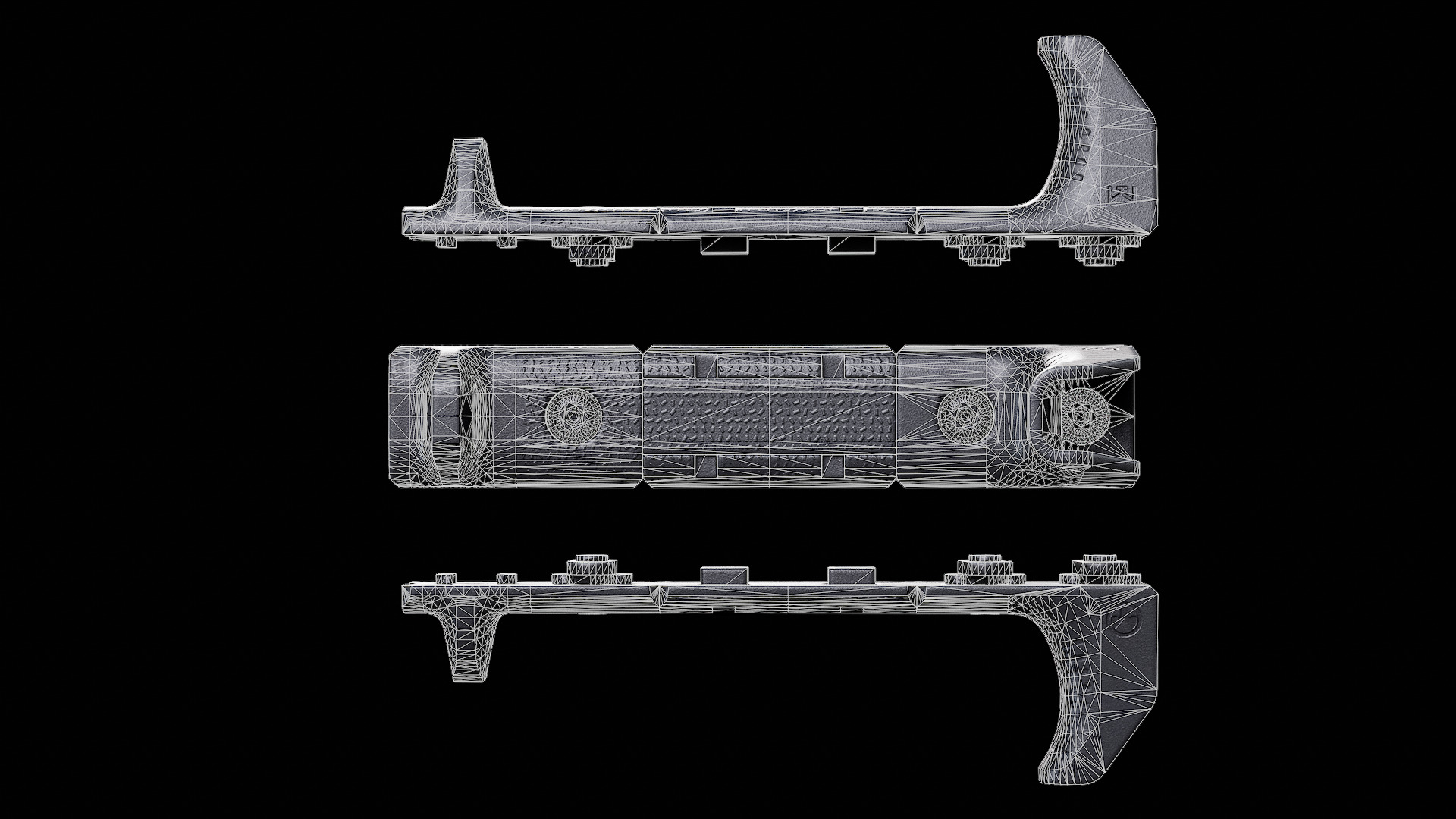 Magpul M-LOK Hand Stop Kit Low-poly 3D model_9