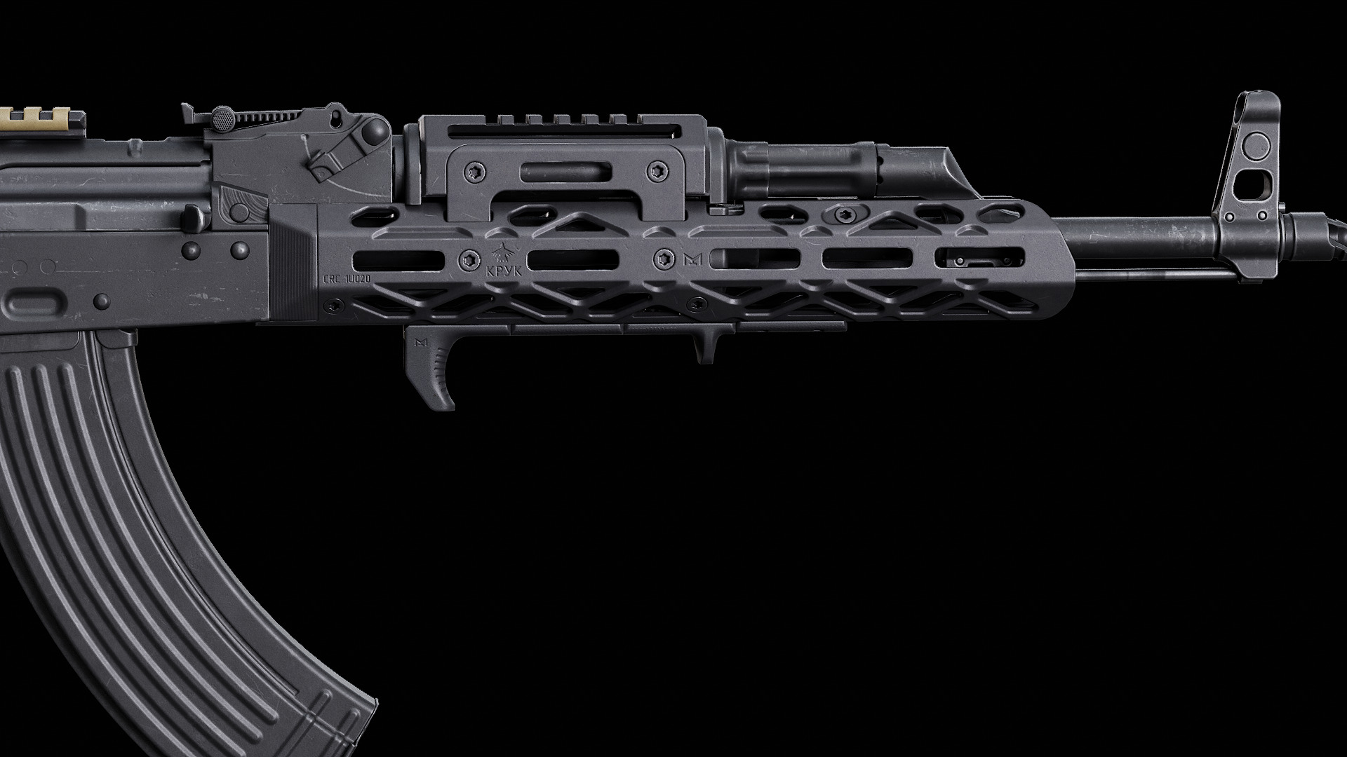 Magpul M-LOK Hand Stop Kit Low-poly 3D model_6