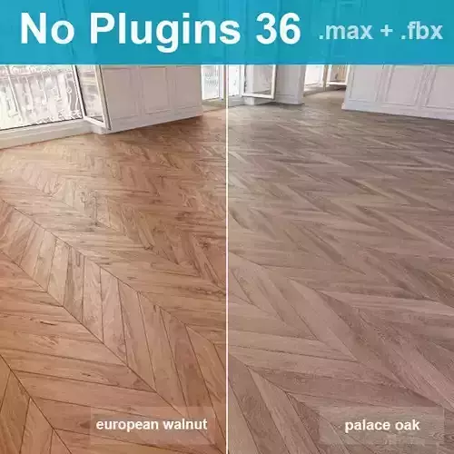 Herringbone parquet 36 WITHOUT PLUGINS 3D model