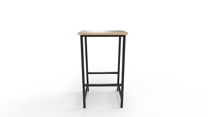 Bar Stool 3D model 2