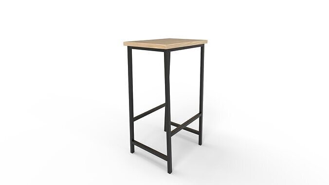 Bar Stool 3D model 5