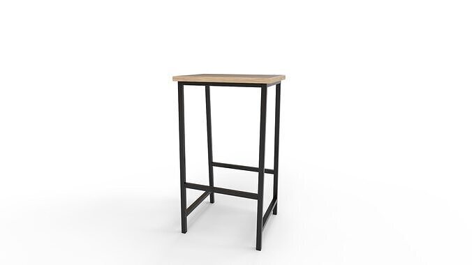 Bar Stool 3D model 3