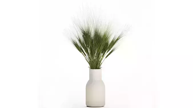 Summer Bouquet Of Wild Flowers Wheat Spikelet 526 3D model