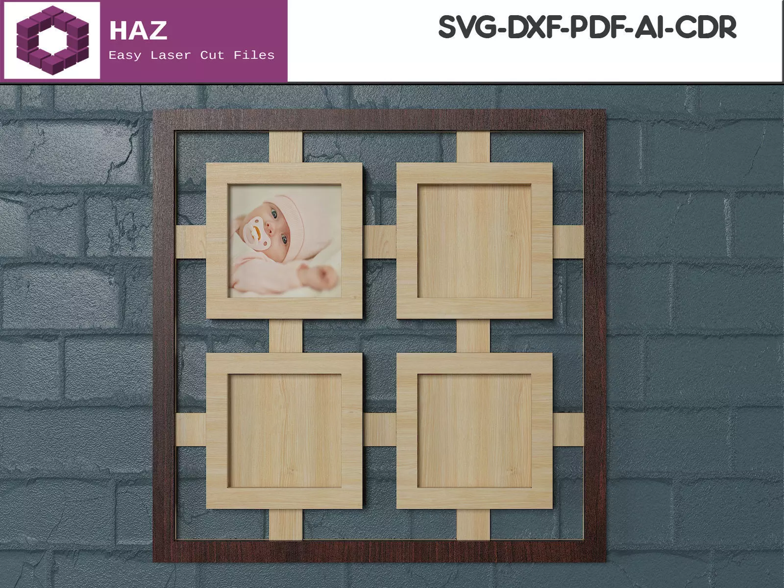 Laser Cut Frame SVG 048 3D print model