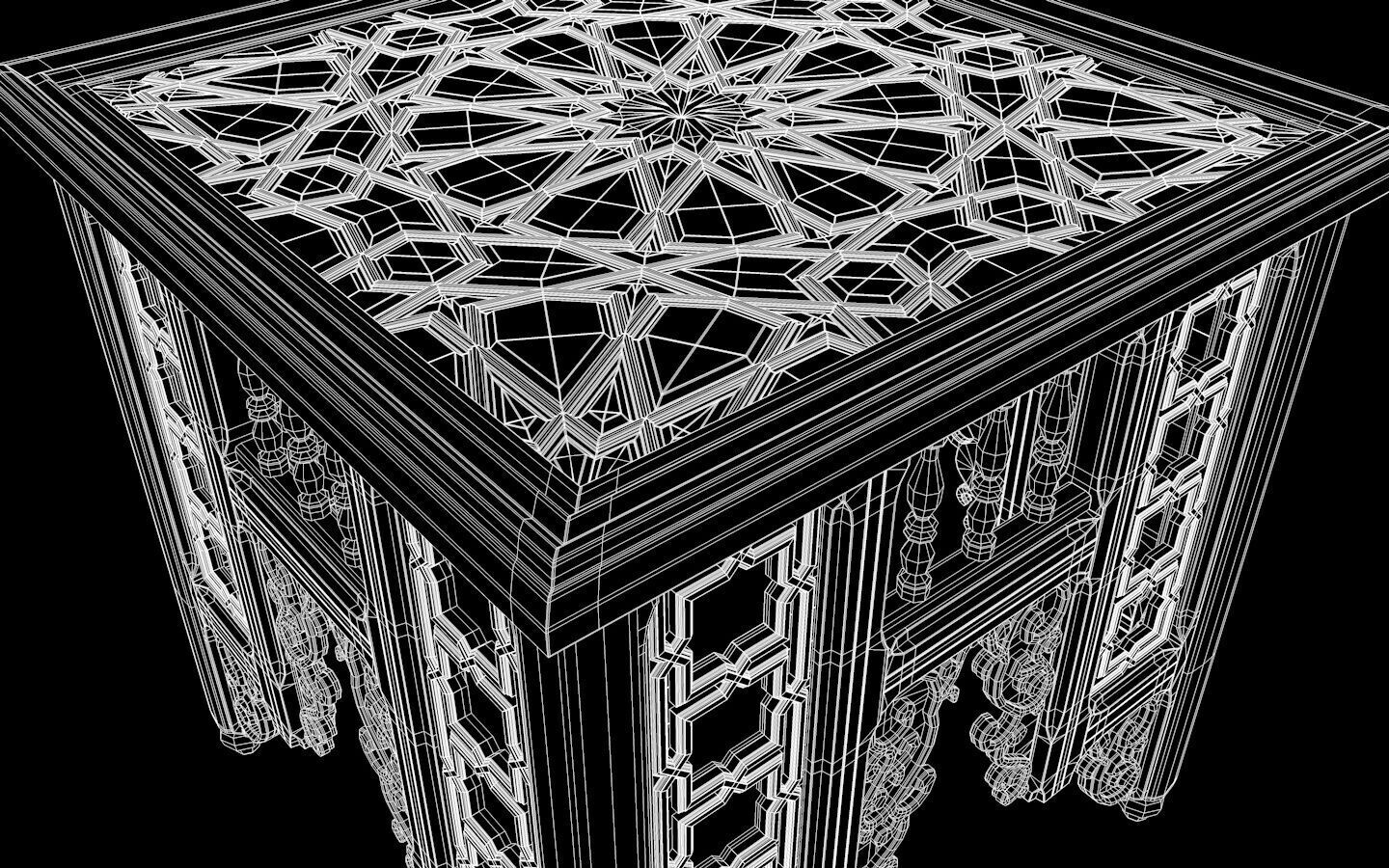 Arabesque table  3D model_5