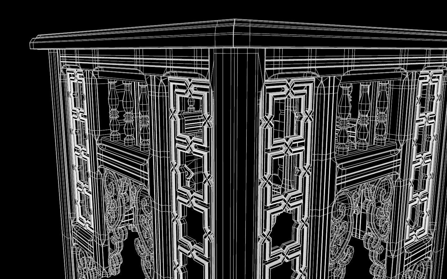 Arabesque table  3D model_6
