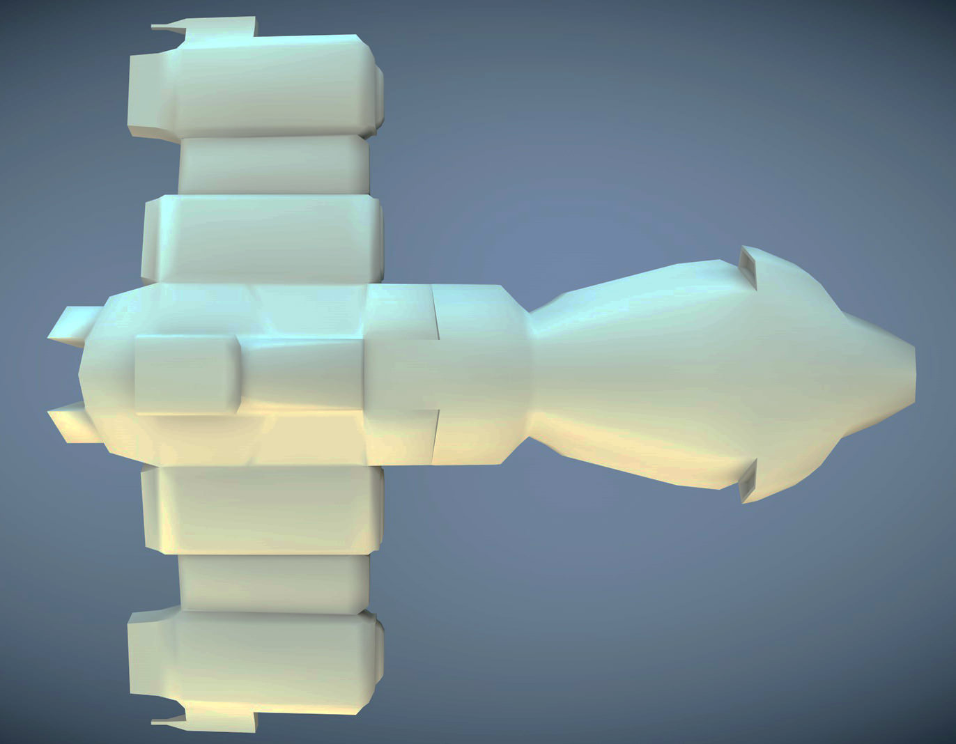 Mini Spaceship Free 3D model_3