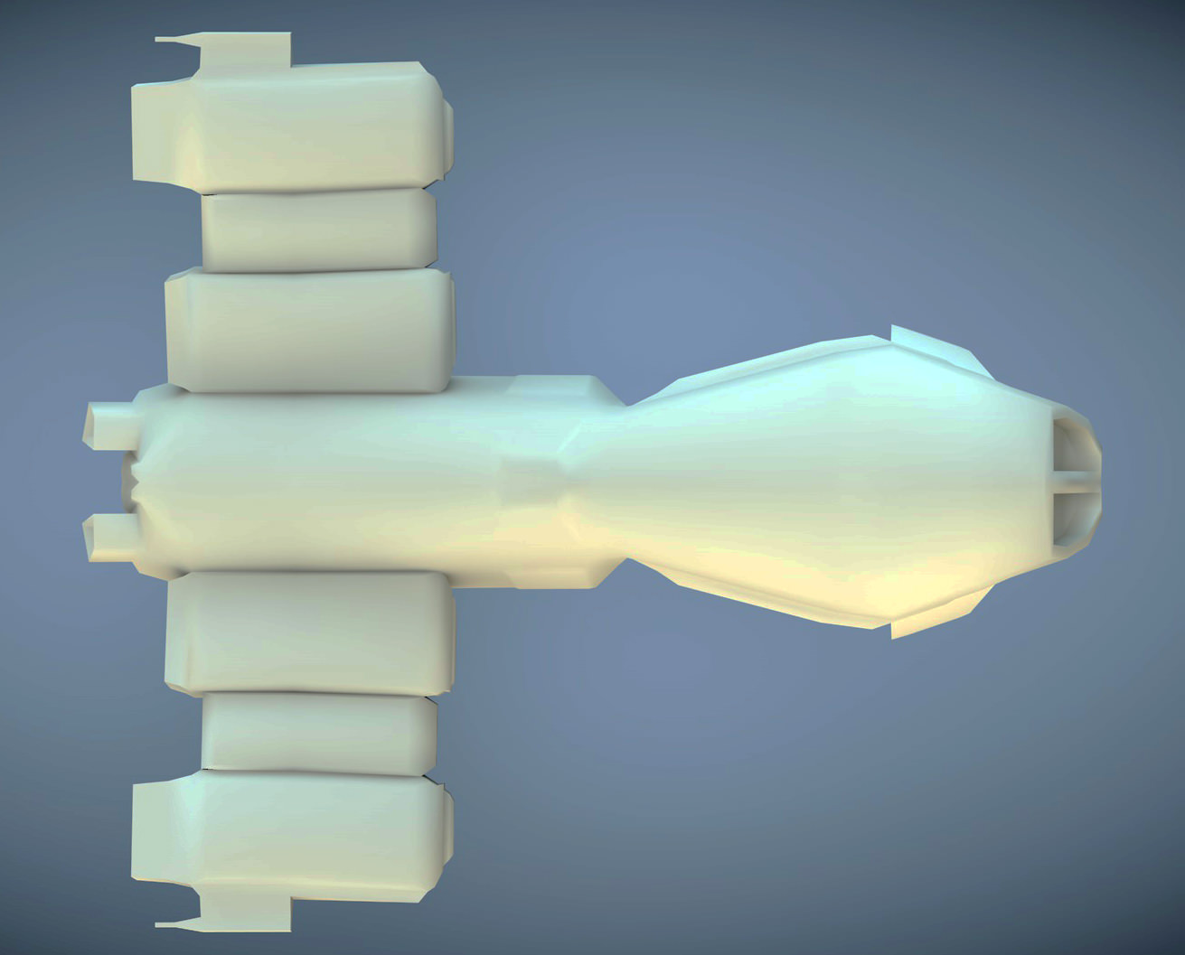 Mini Spaceship Free 3D model_5