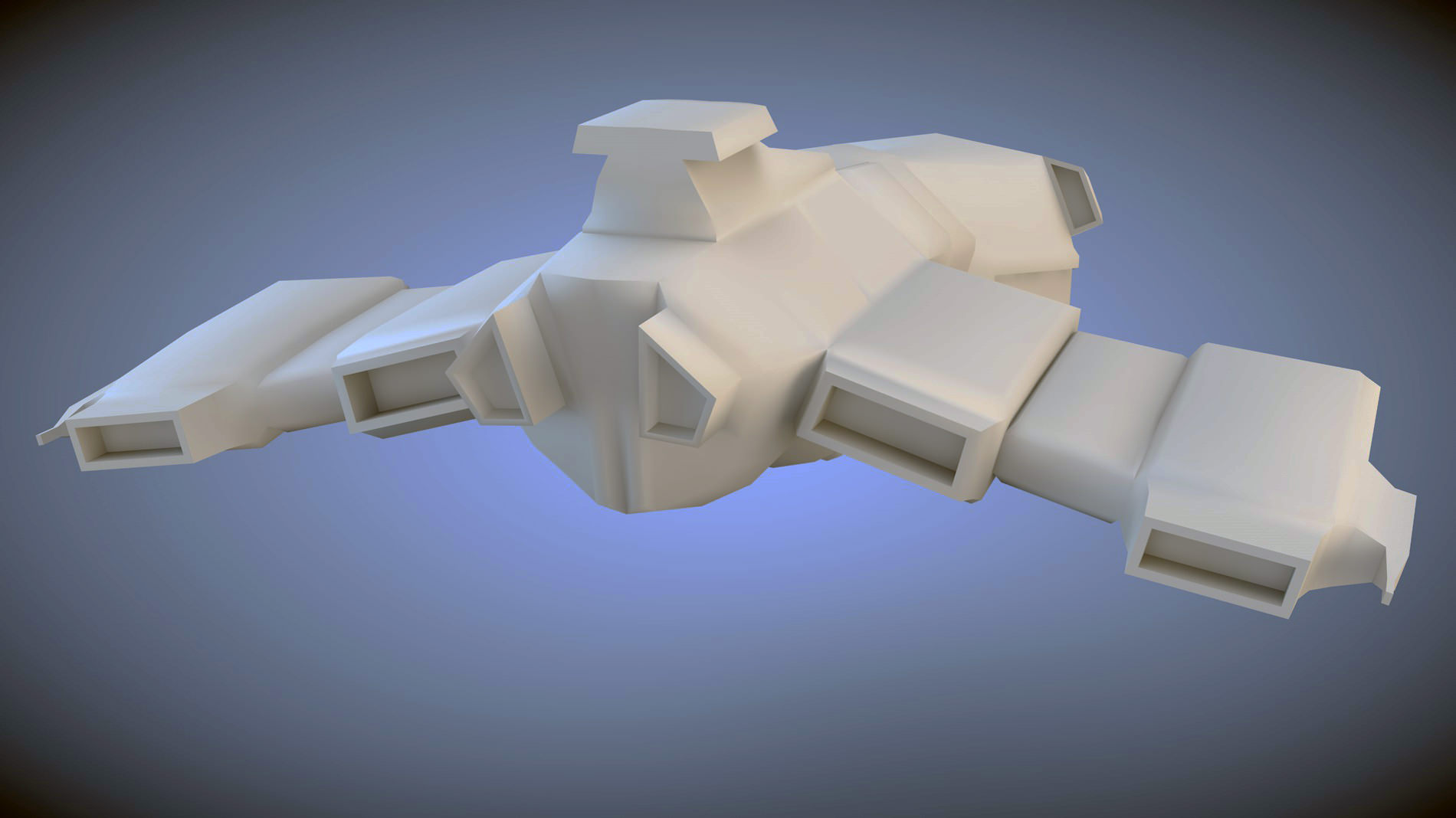 Mini Spaceship Free 3D model_4
