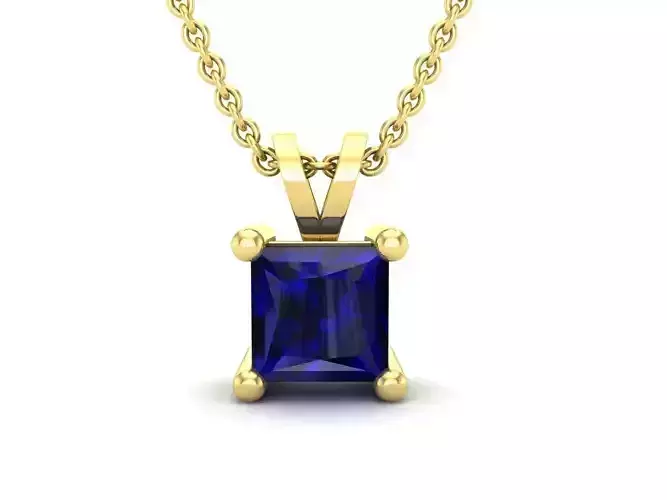 AV 504 Diamond Solitaire Pendants Princess