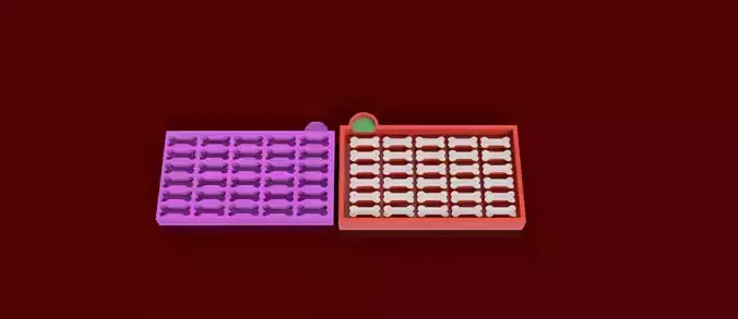 30 Cavity Bone Mold wax melt silicone casting  3D print model
