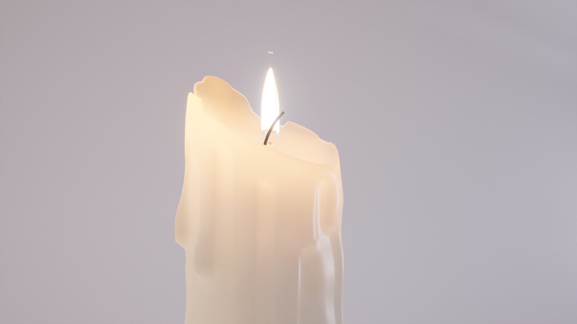 candle Low-poly 3D model_1