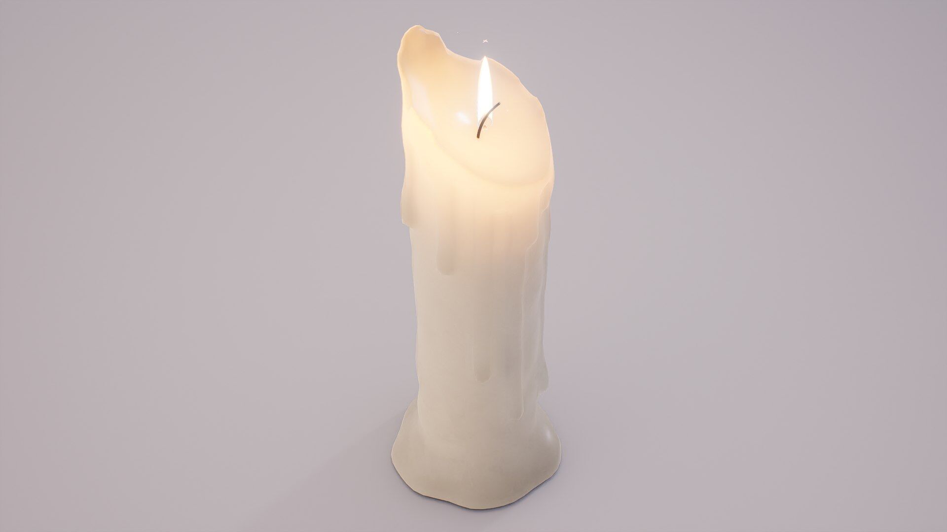 candle Low-poly 3D model_4