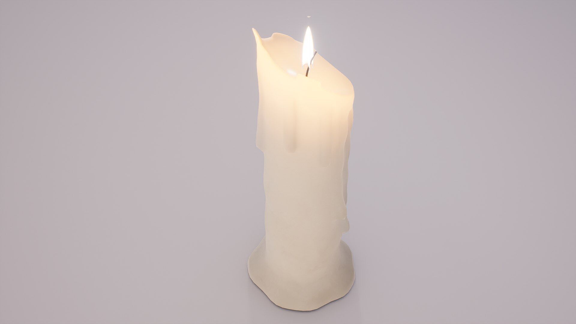 candle Low-poly 3D model_3