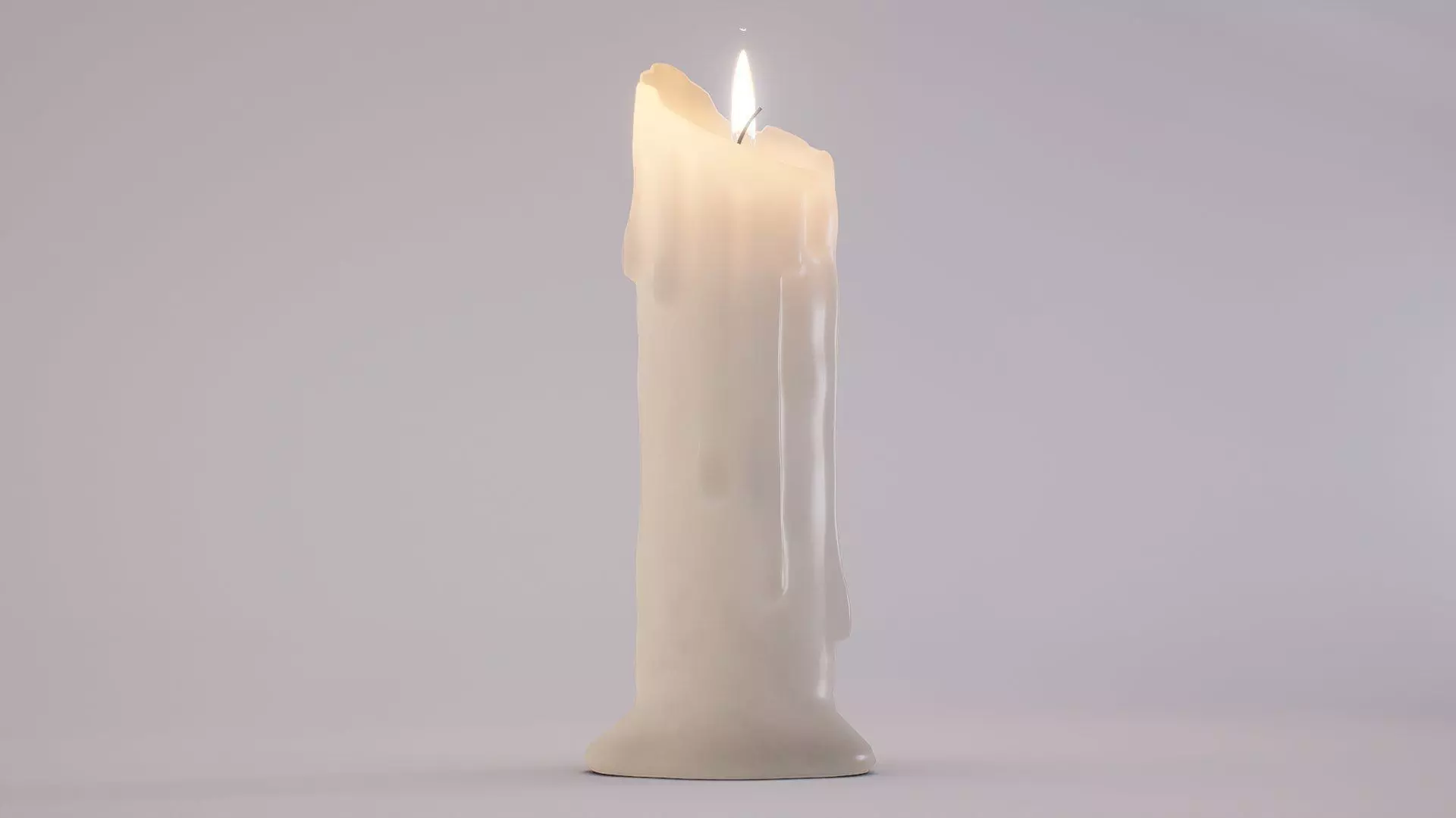 candle Low-poly 3D model_0