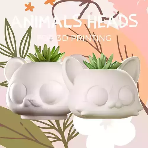 Animals Heads - Plant Pots