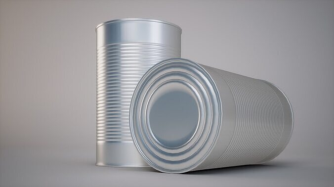 canned Low-poly 3D model