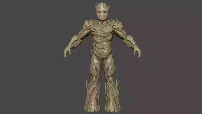 Young Groot Low-poly 3D model