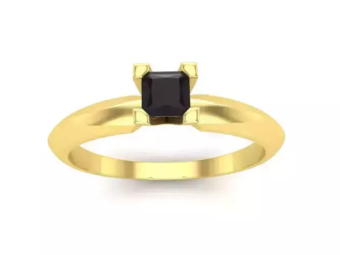AV 519 Princess Cut Diamond Ladies Solitaire Engagement Ring 3D print model