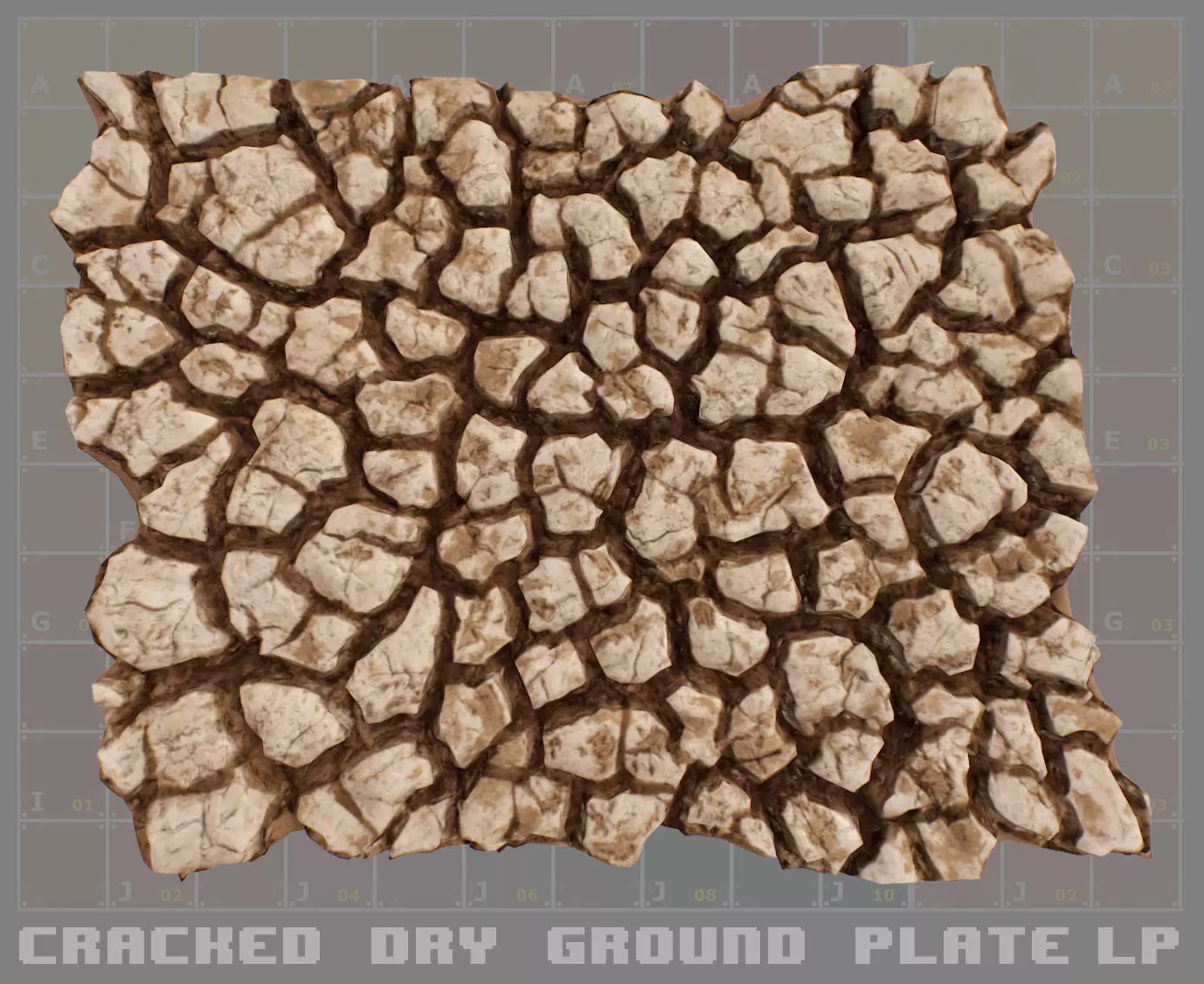 Desert Dry Ground Scan 3D model_0