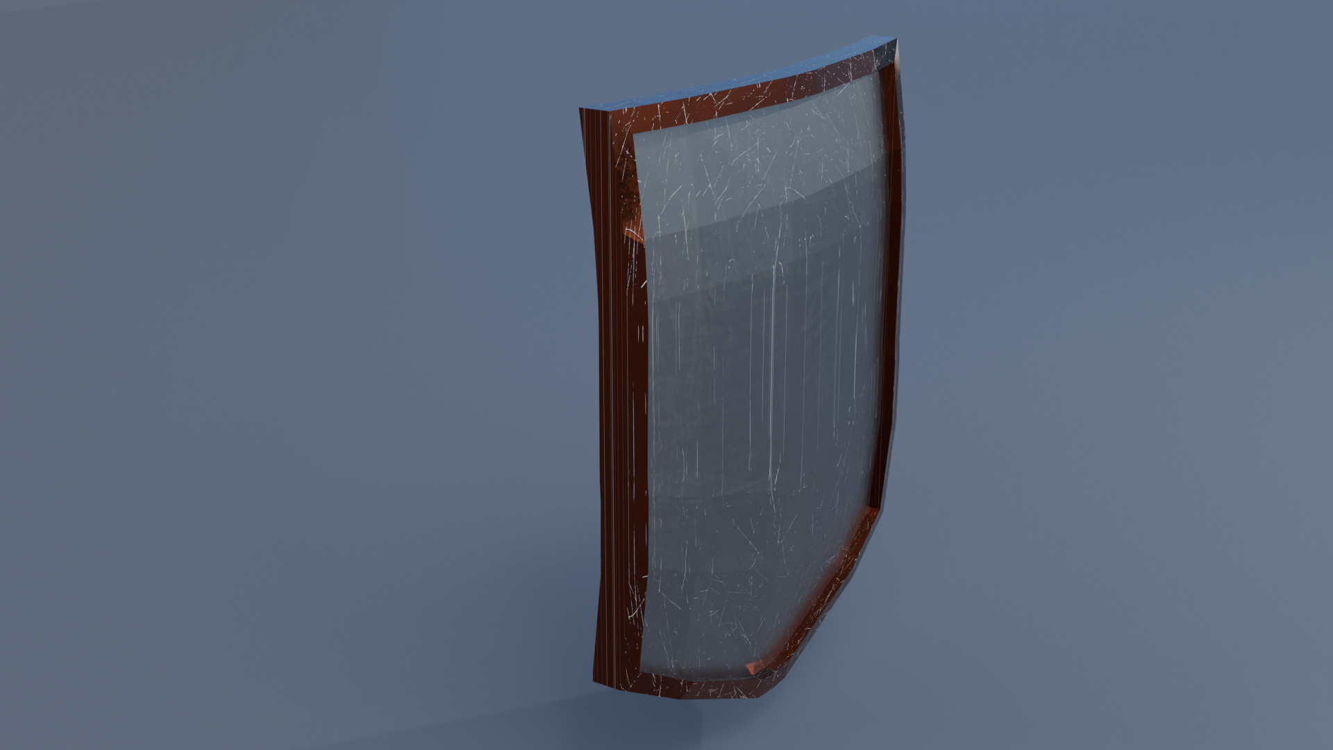 Medieval battle shield Low-poly 3D model_1