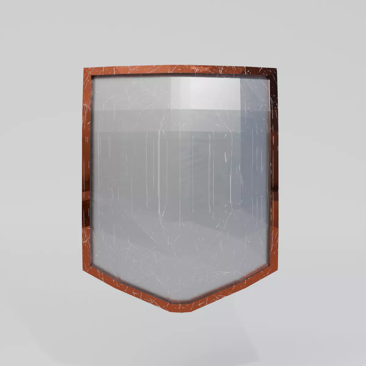 Medieval battle shield Low-poly 3D model_0