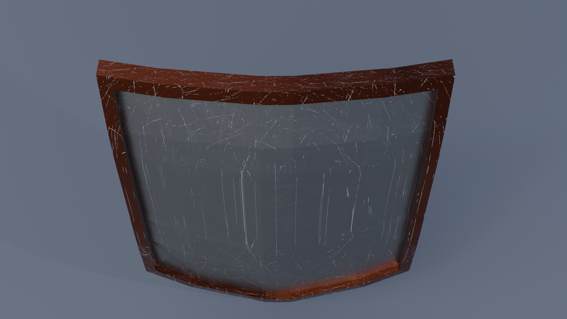 Medieval battle shield Low-poly 3D model_3