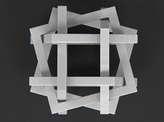Orderly Tangle 01 - Six Hollow Squares 3D print model_9