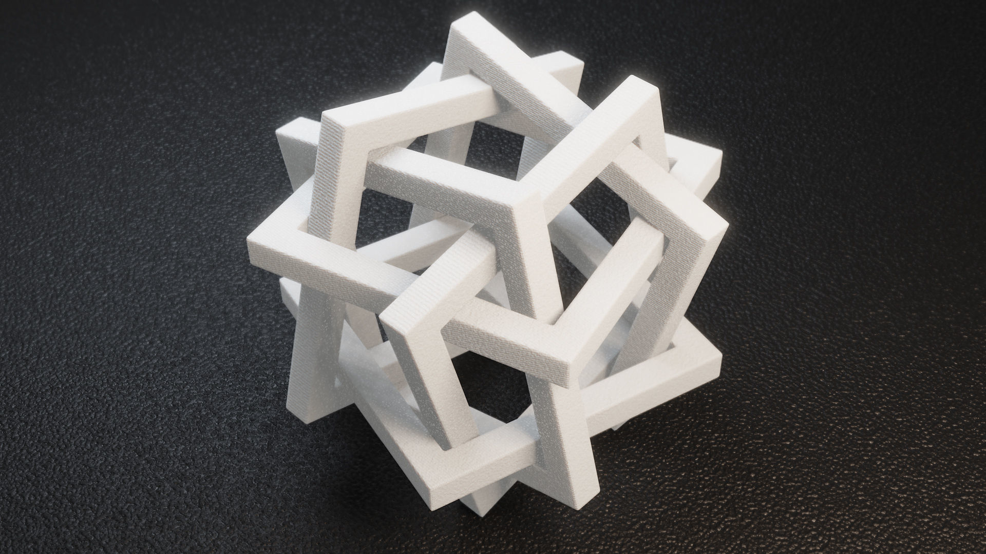 Orderly Tangle 01 - Six Hollow Squares 3D print model_5