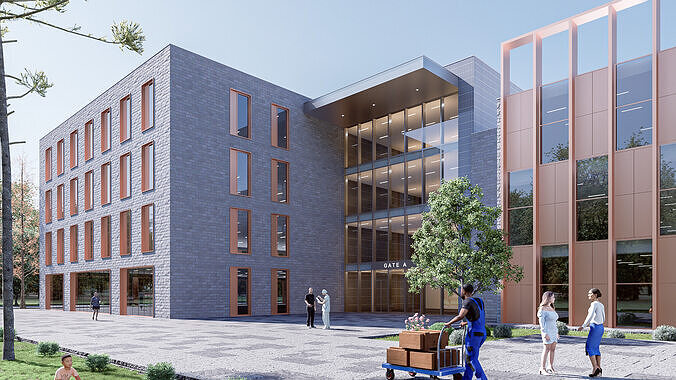 Healthcare building Low-poly 3D model 3