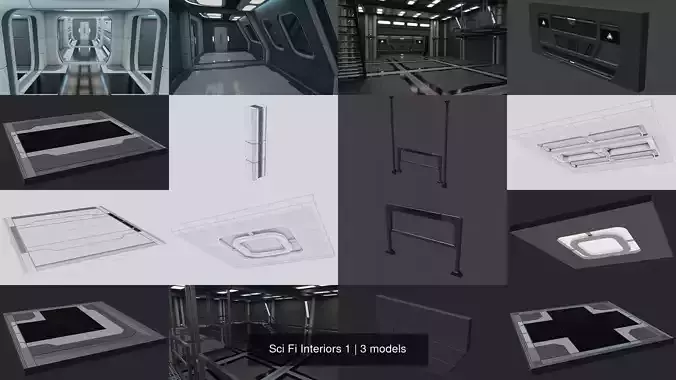 Sci Fi Interiors 1 3D Model Collection
