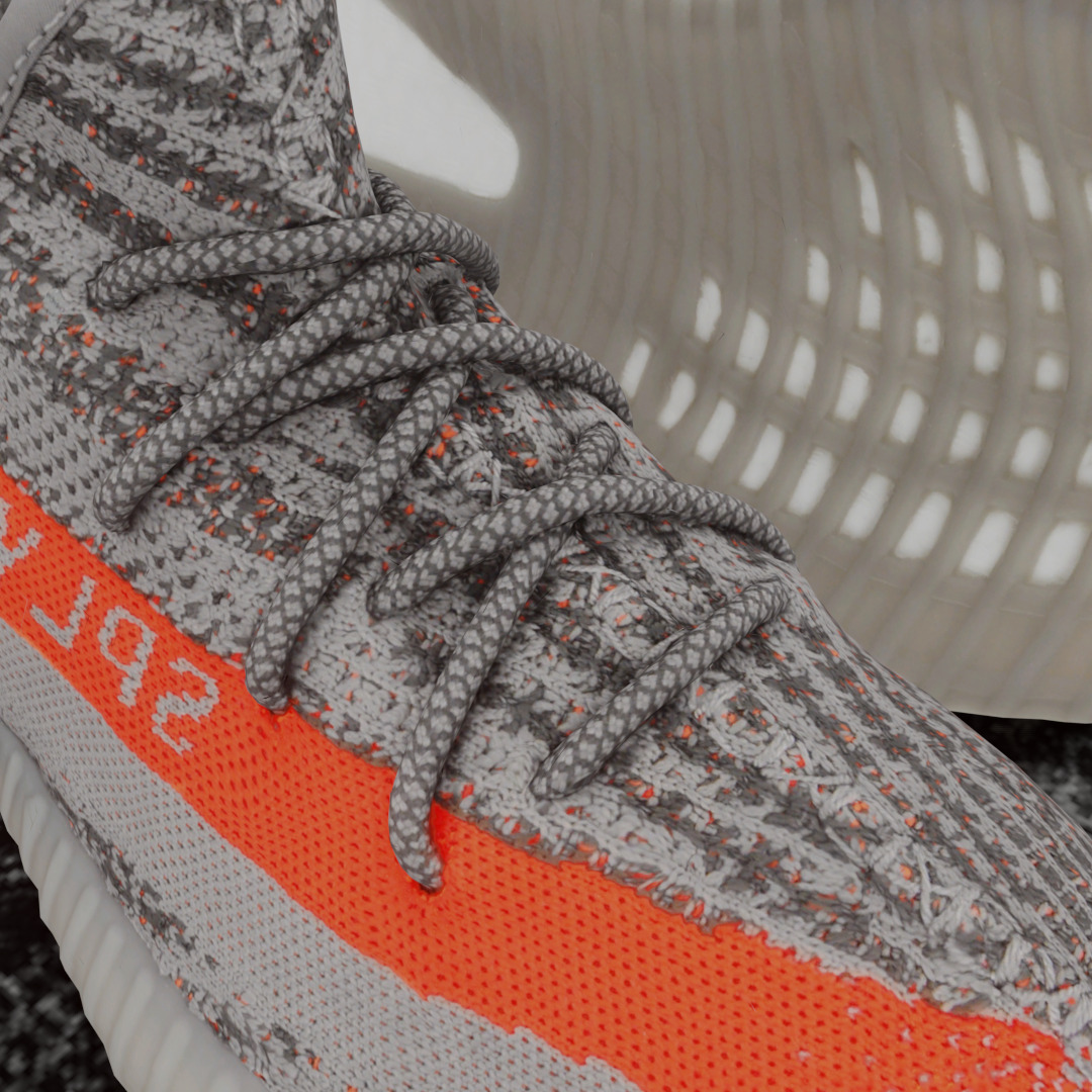 ADIDAS YEEZY BOOST 350 V2 BELUGA REFLECTIVE 3D SHOES Low-poly 3D model_11