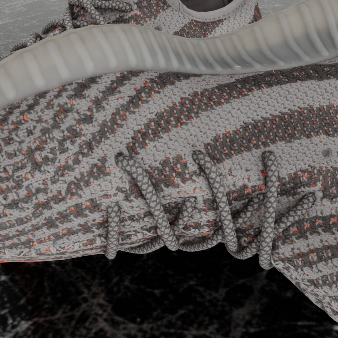 ADIDAS YEEZY BOOST 350 V2 BELUGA REFLECTIVE 3D SHOES Low-poly 3D model_13