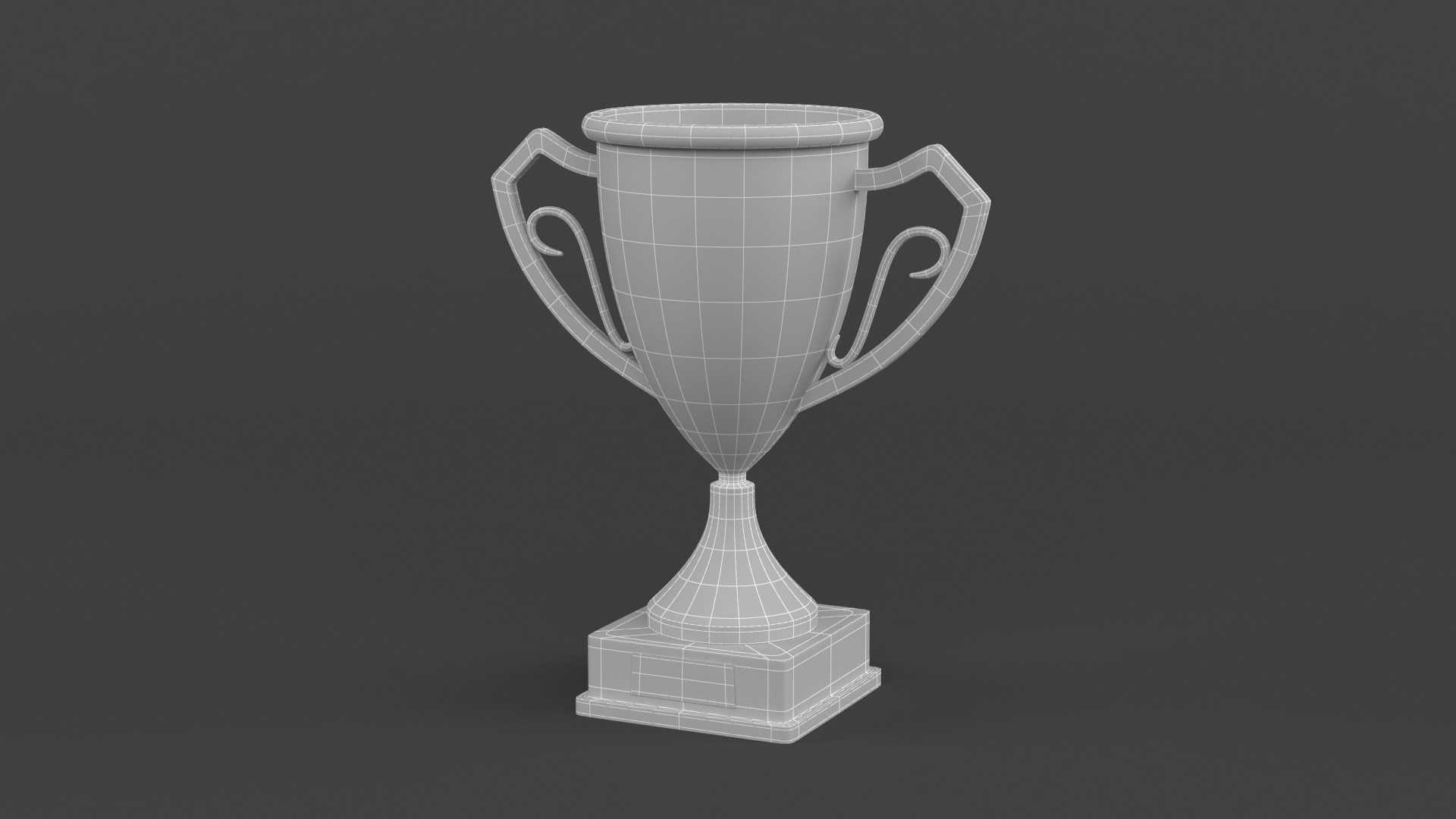 Gold Trophy Cups 3D model_7