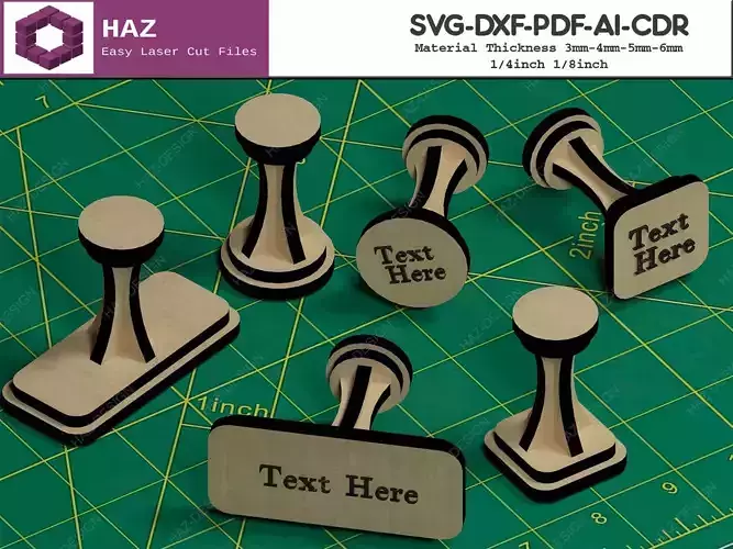 Custom Stamp Template 60 3D print model