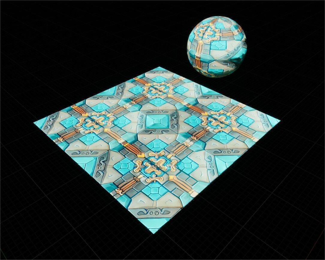 Game Ready PBR Stylized Patterned Materials Pack Texture_60