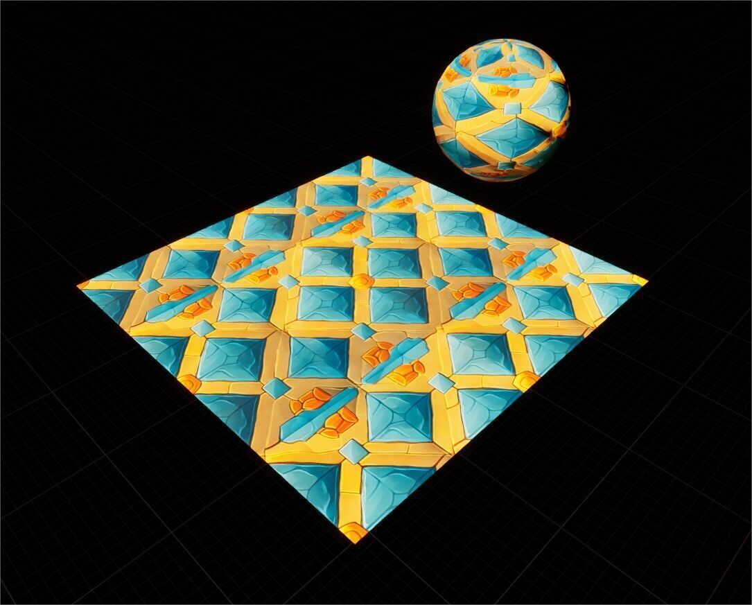 Game Ready PBR Stylized Patterned Materials Pack Texture_62