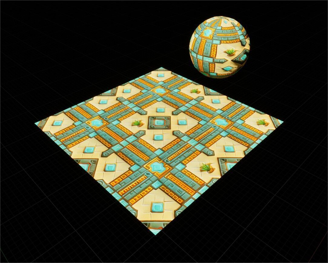 Game Ready PBR Stylized Patterned Materials Pack Texture_96