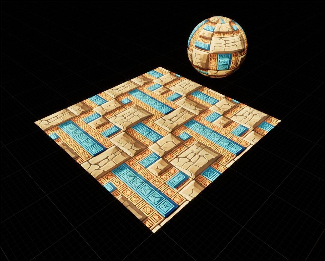 Game Ready PBR Stylized Patterned Materials Pack Texture_17