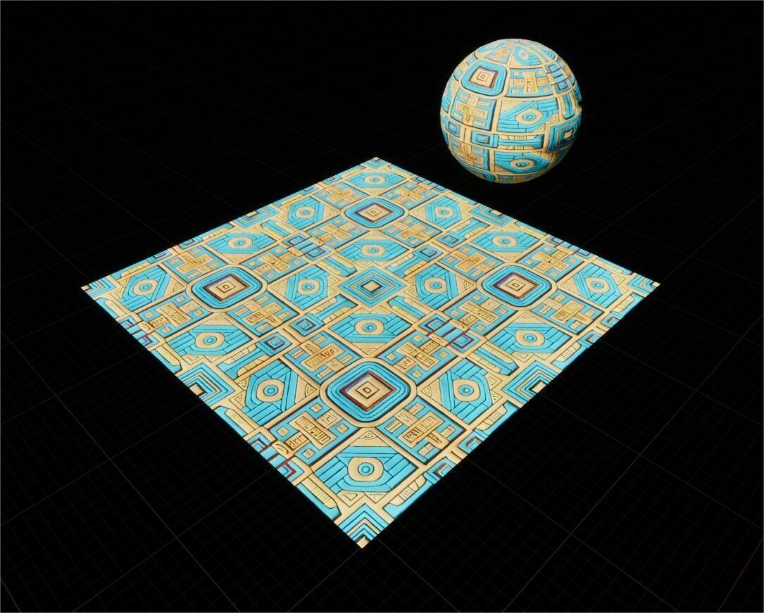Game Ready PBR Stylized Patterned Materials Pack Texture_95