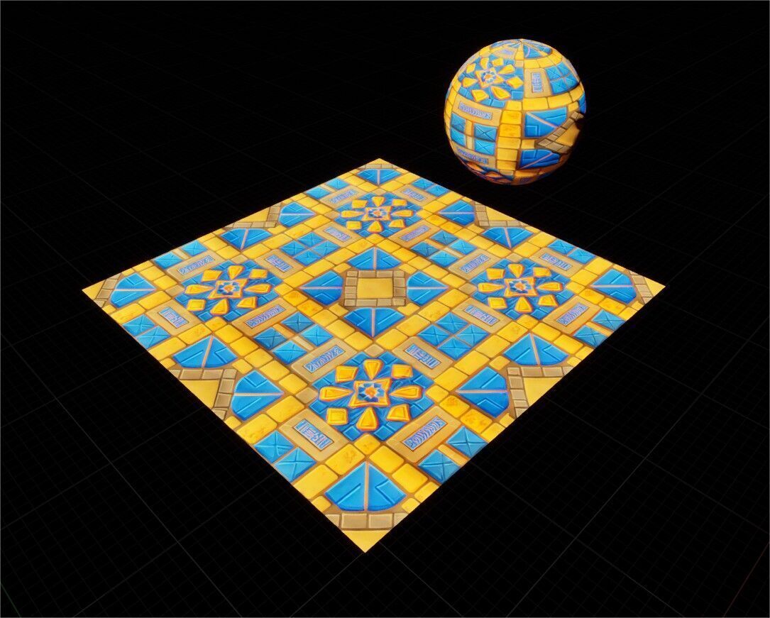 Game Ready PBR Stylized Patterned Materials Pack Texture_88