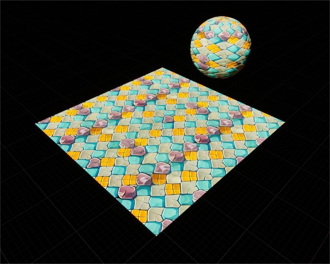 Game Ready PBR Stylized Patterned Materials Pack Texture_79