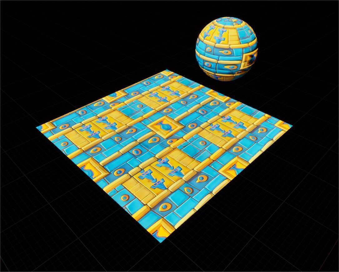Game Ready PBR Stylized Patterned Materials Pack Texture_19