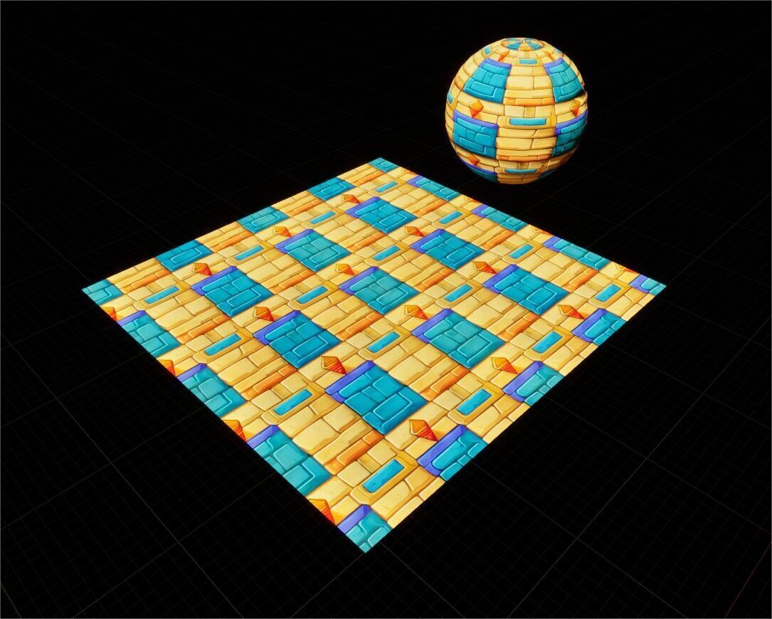 Game Ready PBR Stylized Patterned Materials Pack Texture_21