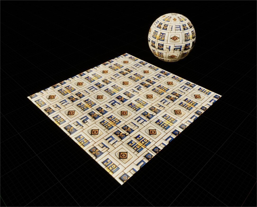 Game Ready PBR Stylized Patterned Materials Pack Texture_10