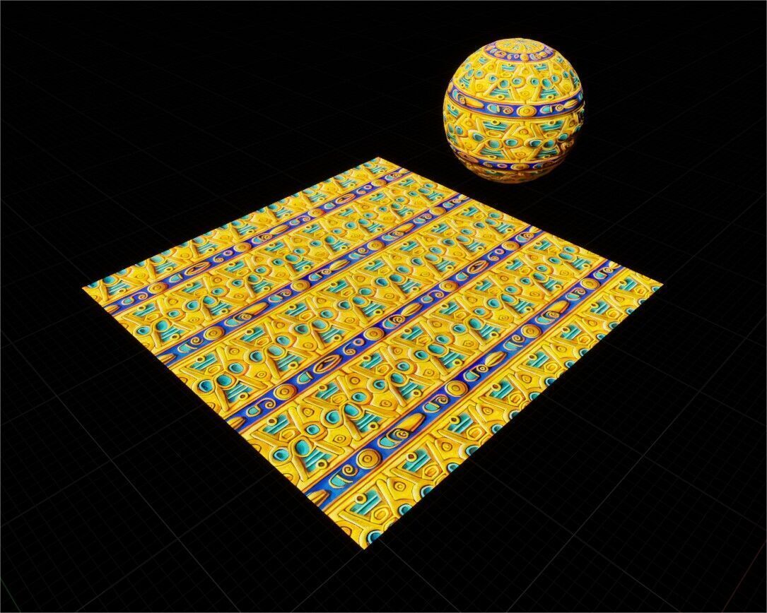 Game Ready PBR Stylized Patterned Materials Pack Texture_11